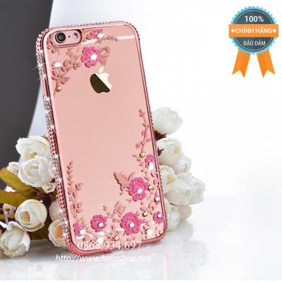 Ốp lưng iPhone 5/5s hoa đính đá Swarovski